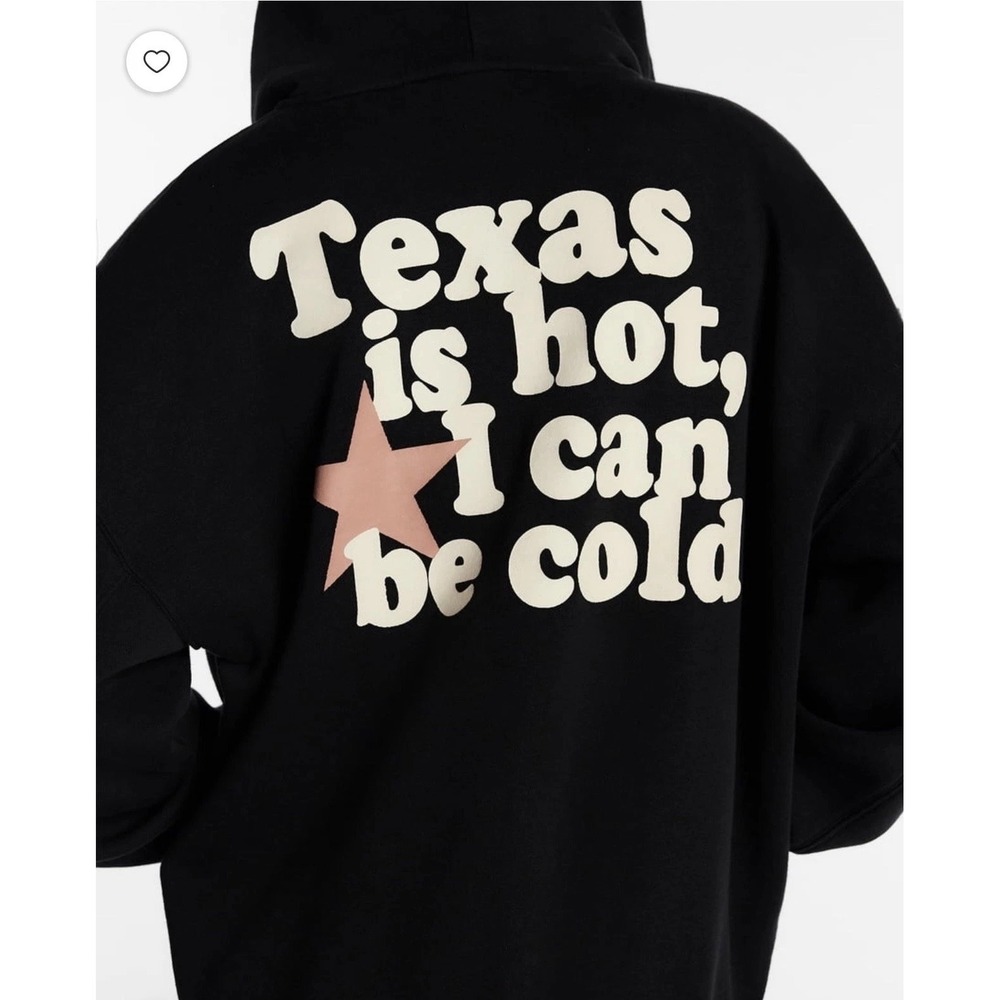 Lee x Kacey Musgraves Texas Is Hot Full Zip Fleece Hoodie Black XS 0-2 NWT